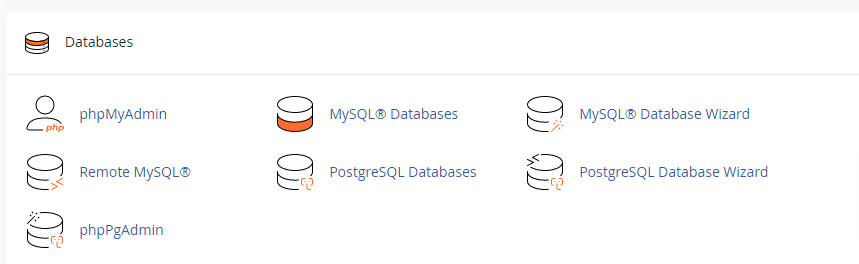 cpanel adatbázis